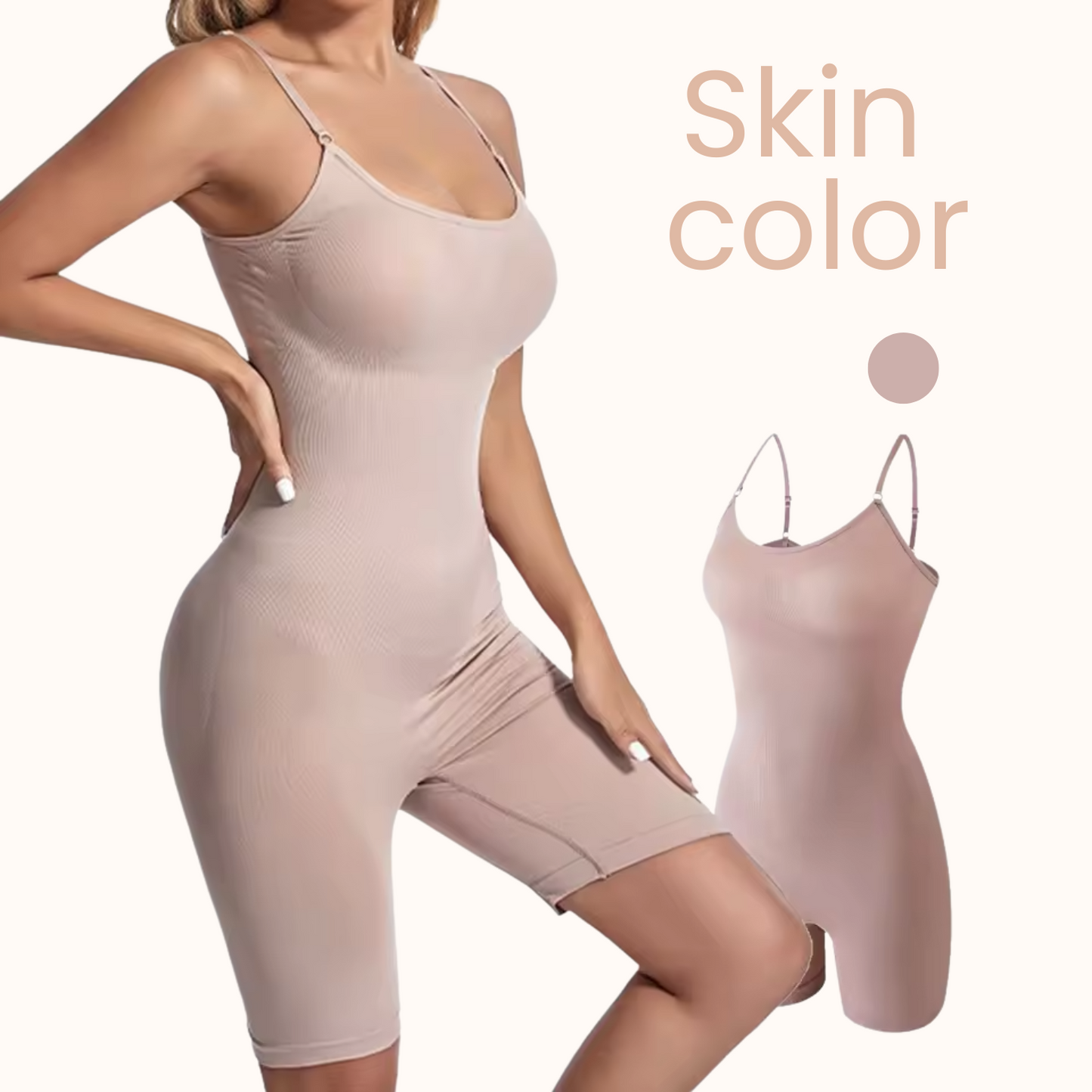 Seamless Bodysuit Compression Open Crotch Shapewear