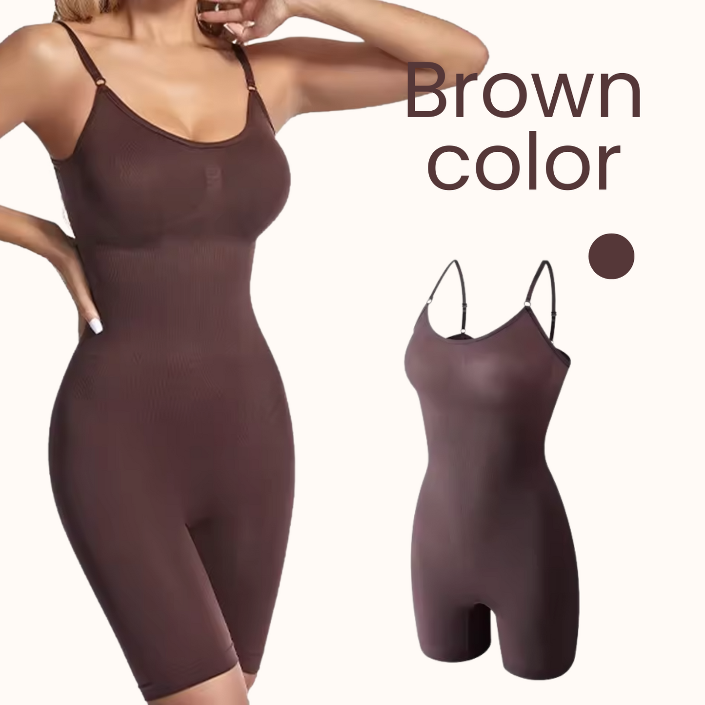 Seamless Bodysuit Compression Open Crotch Shapewear