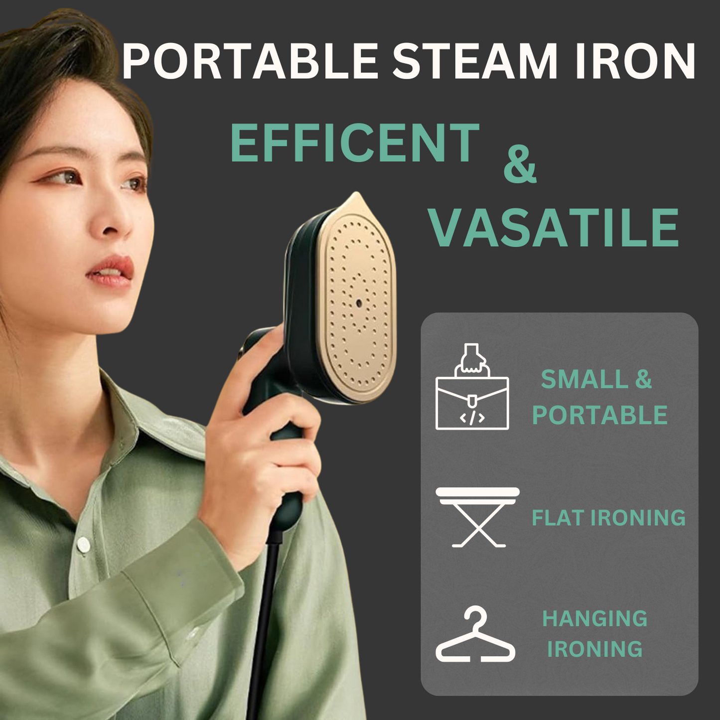 Portable Steamer Ironizze - 180° Rotation - Intelligent Anti-Scalding