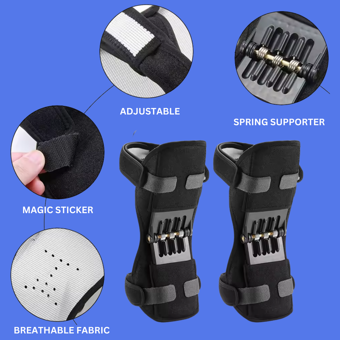 Support Protect Fixed Booster Breathable Spring Knee
