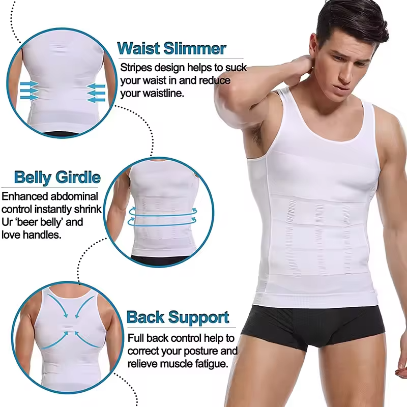 Men's Shapewear Slimming Body Tummy Control Shirt