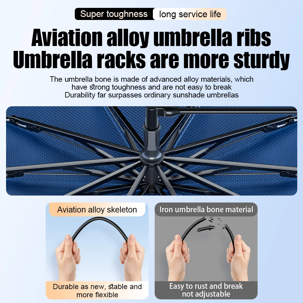 UV Protection Car Sunshade Umbrella with 360°Rotation