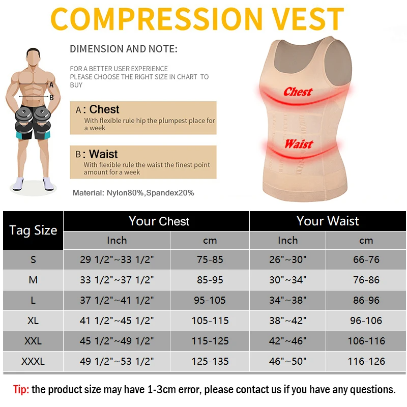 Men's Shapewear Slimming Body Tummy Control Shirt
