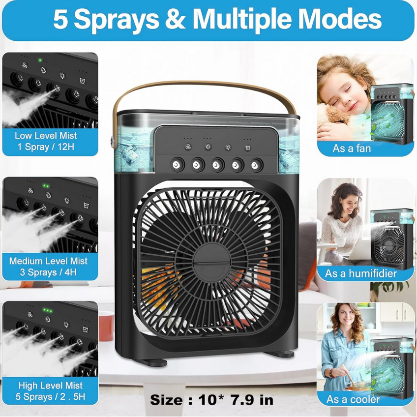 Portable 3 in 1 Mini Air Cooler Fan
