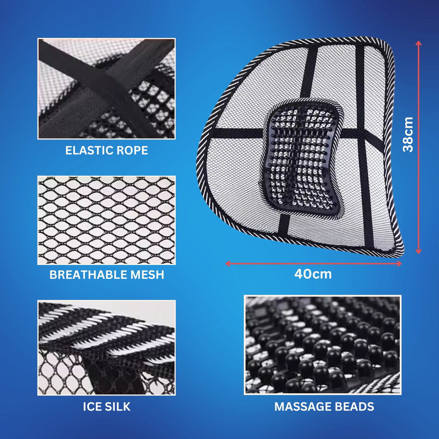 Car Seat Office Chair Massage Back Lumbar Support