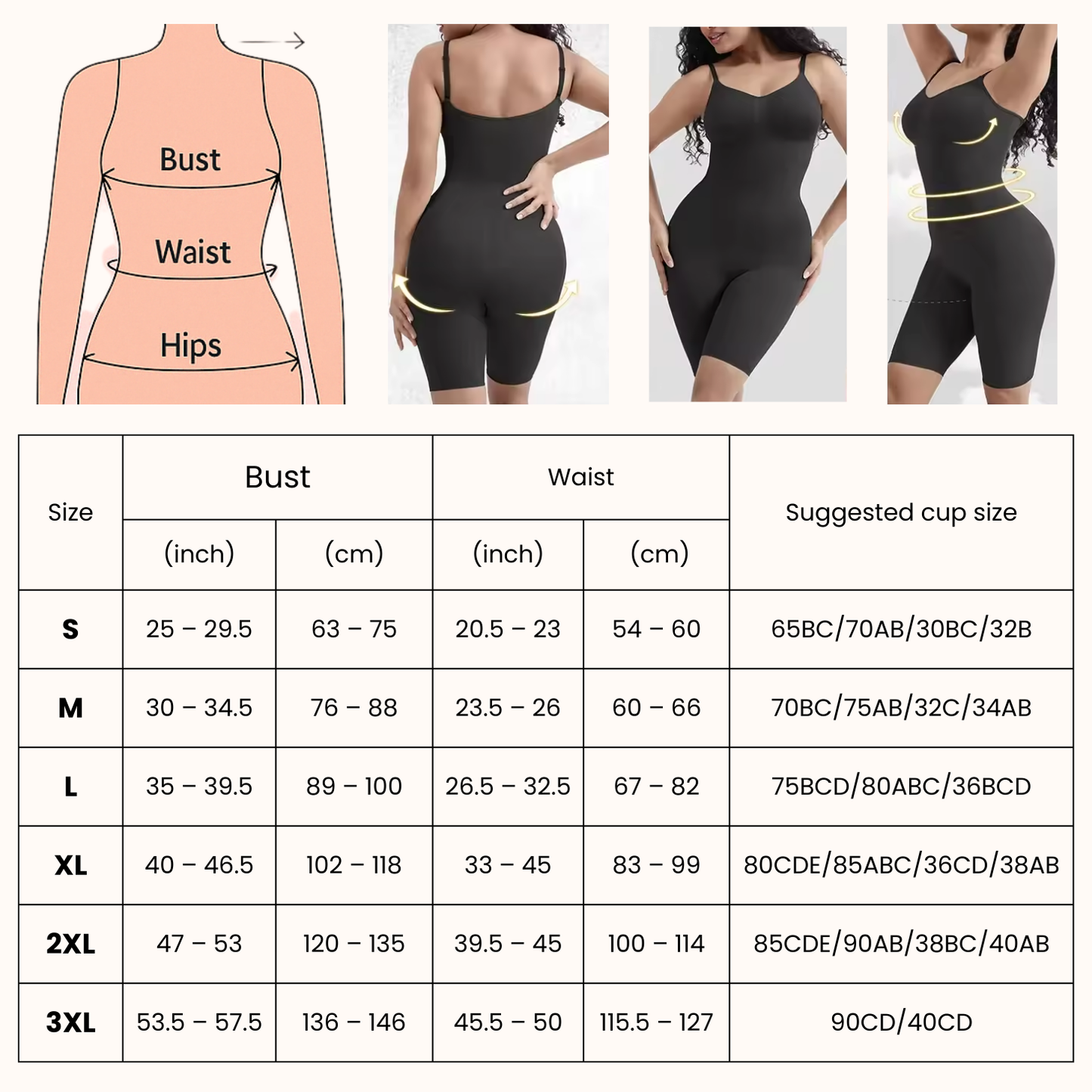 Seamless Bodysuit Compression Open Crotch Shapewear