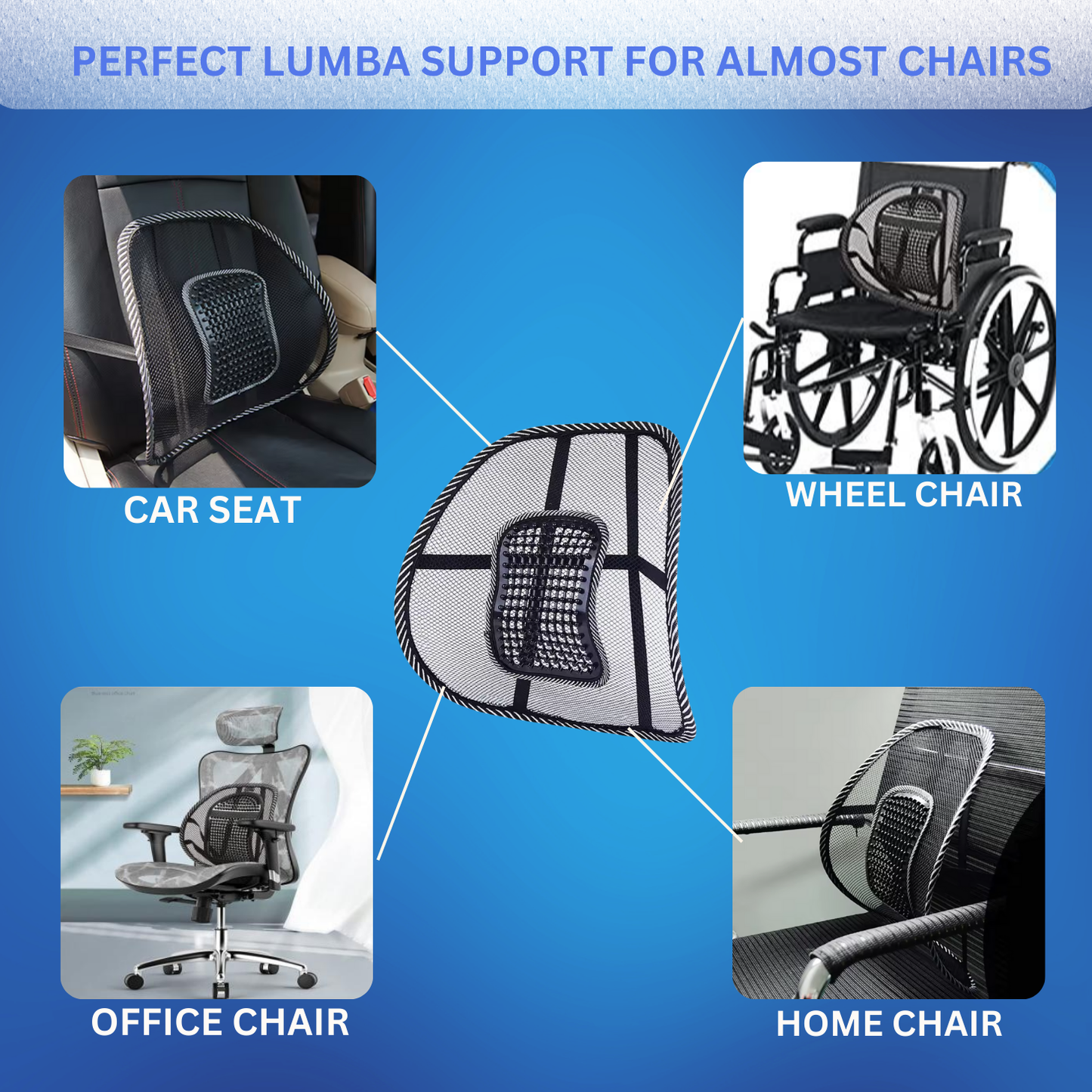 Car Seat Office Chair Massage Back Lumbar Support