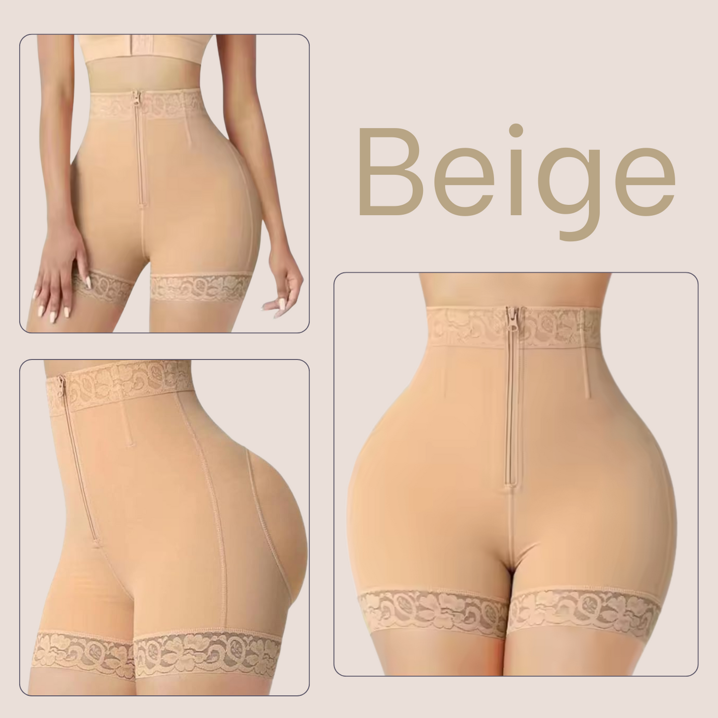 Zip up buttocks for woman body tightening and lifting