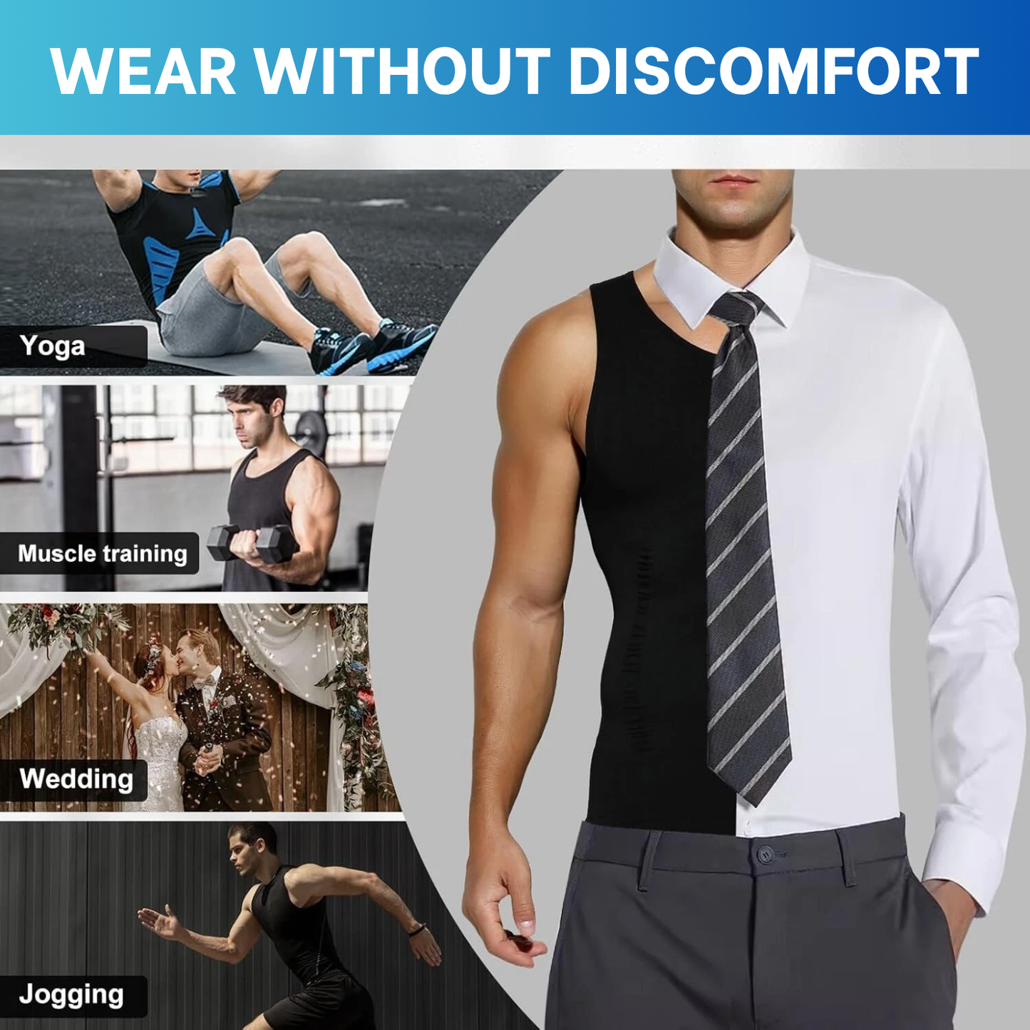 Men's Shapewear Slimming Body Tummy Control Shirt
