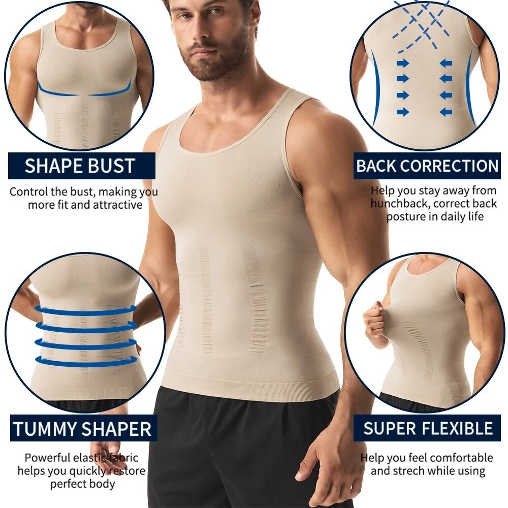 Men's Shapewear Slimming Body Tummy Control Shirt