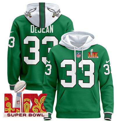 PHI Super Bowl LIX Patch Pullover Hoodie - All Stitched
