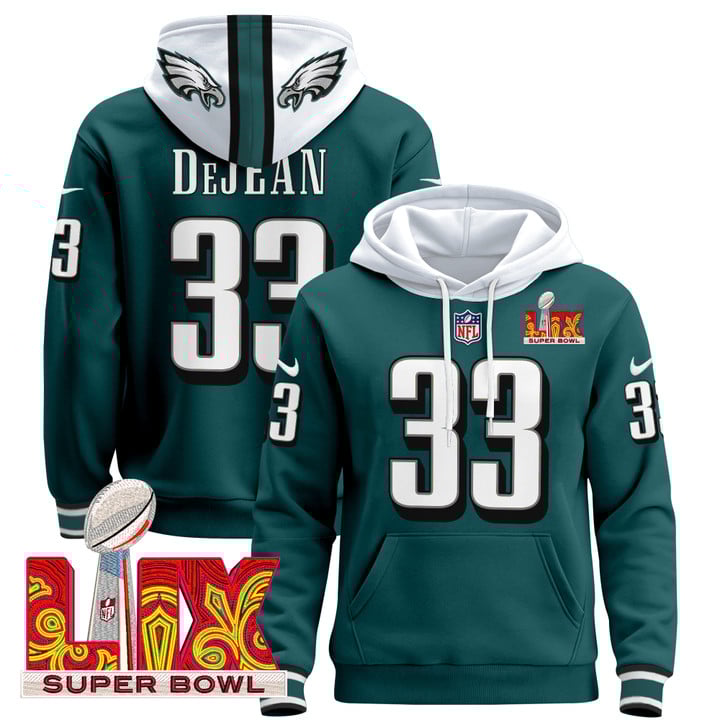 PHI Super Bowl LIX Patch Pullover Hoodie - All Stitched