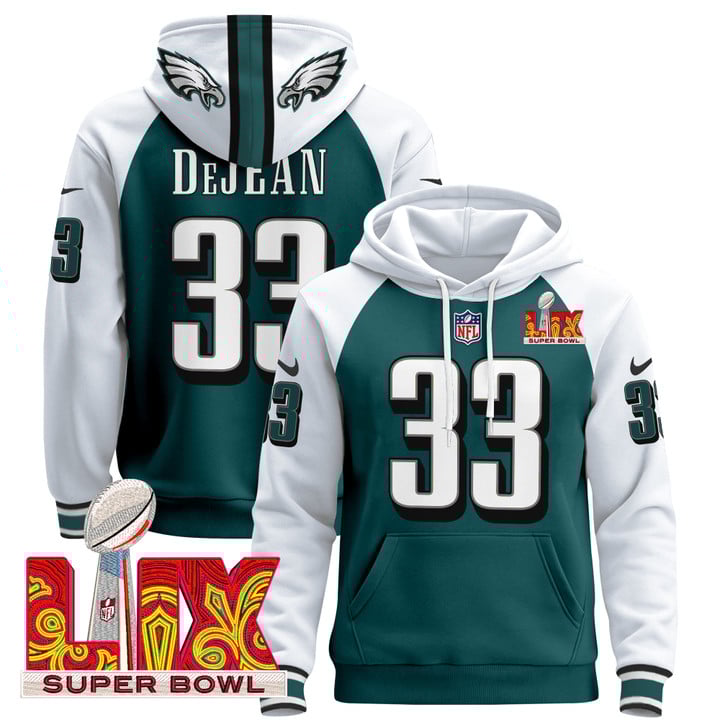 PHI Super Bowl LIX Patch Pullover Hoodie - All Stitched