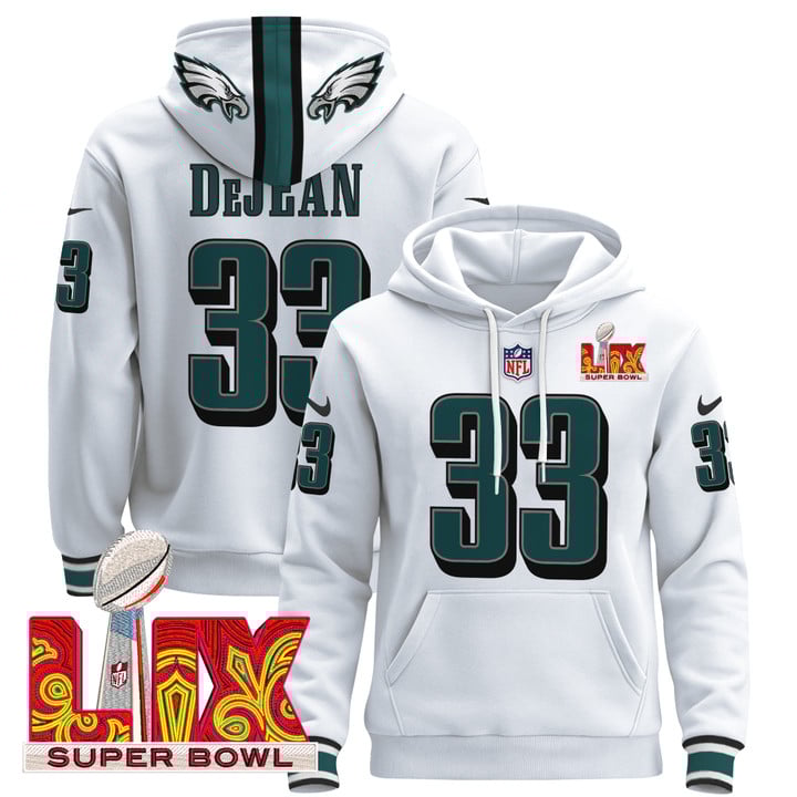 PHI Super Bowl LIX Patch Pullover Hoodie - All Stitched