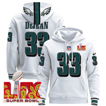 PHI Super Bowl LIX Patch Pullover Hoodie - All Stitched