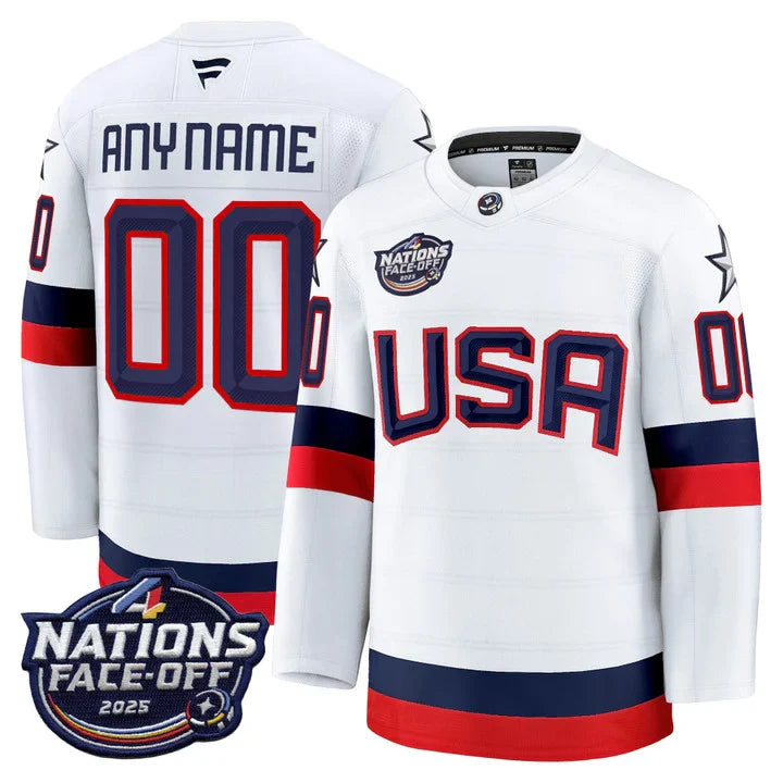 USA 4 Nations Face-Off 2025 Premium Custom Jersey - All Stitched