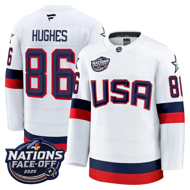 USA 4 Nations Face-Off 2025 Premium Jersey - All Stitched