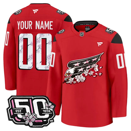 Washington Capitals 50th Anniversary Premium Custom Jersey - All Stitched