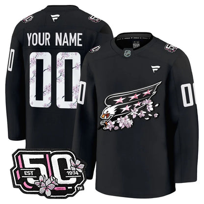 Washington Capitals 50th Anniversary Premium Custom Jersey - All Stitched