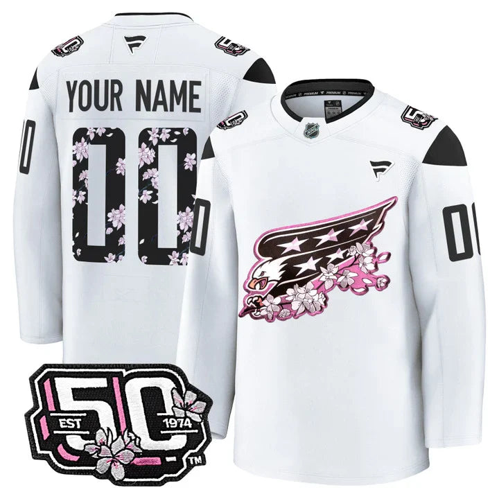 Washington Capitals 50th Anniversary Premium Custom Jersey - All Stitched