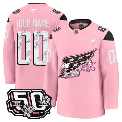 Washington Capitals 50th Anniversary Premium Custom Jersey - All Stitched