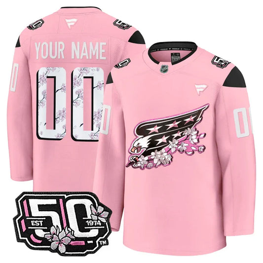 Washington Capitals 50th Anniversary Premium Custom Jersey - All Stitched