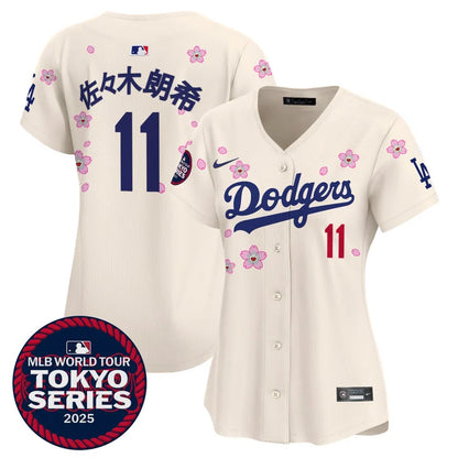 Women's Dodgers Tokyo Series 2025 Vapor Premier Limited Jersey V2 - Stitched