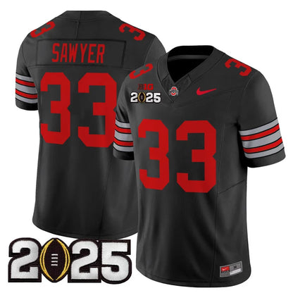 Ohio State Buckeyes 'Heritage Stripe' 2025 CFP Final Patch Vapor Limited Jersey - All Stitched