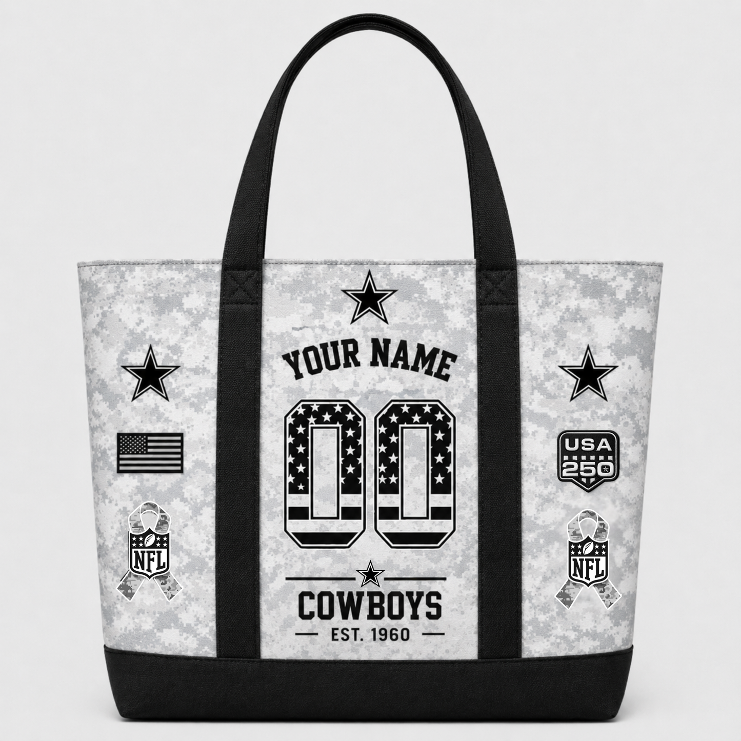 DAL 2026 Salute To Service Edition Custom Printed Canvas Tote Bag