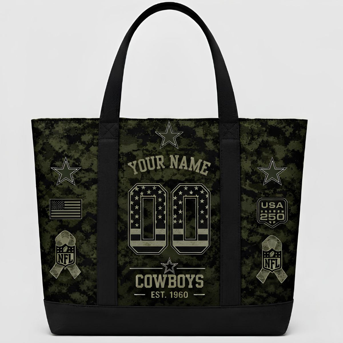 DAL 2026 Salute To Service Edition Custom Printed Canvas Tote Bag