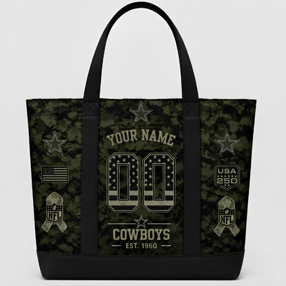 DAL 2026 Salute To Service Edition Custom Printed Canvas Tote Bag