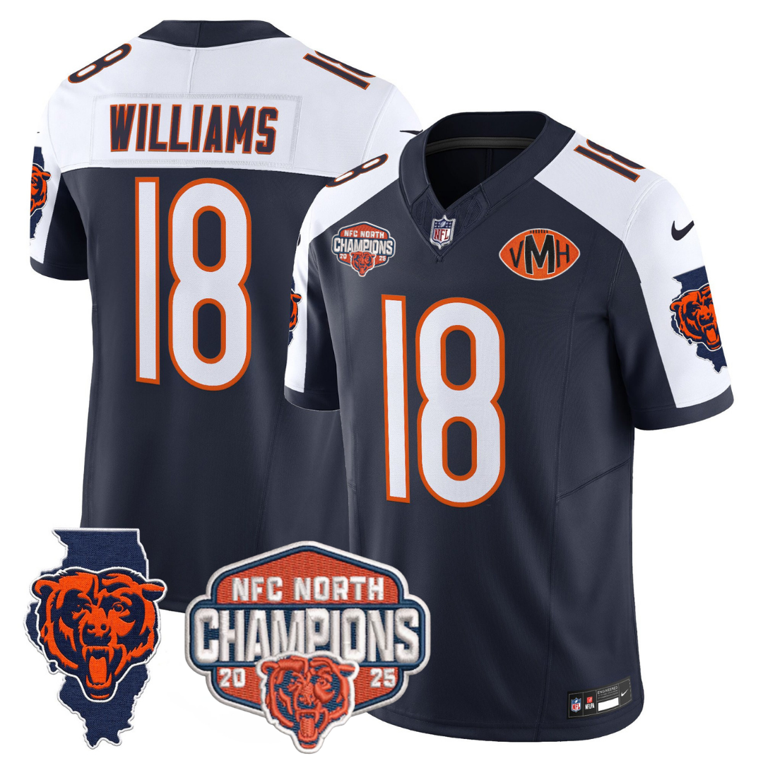 CHI 2025 NFC North Champions Patch Jersey V2 - All Stitched
