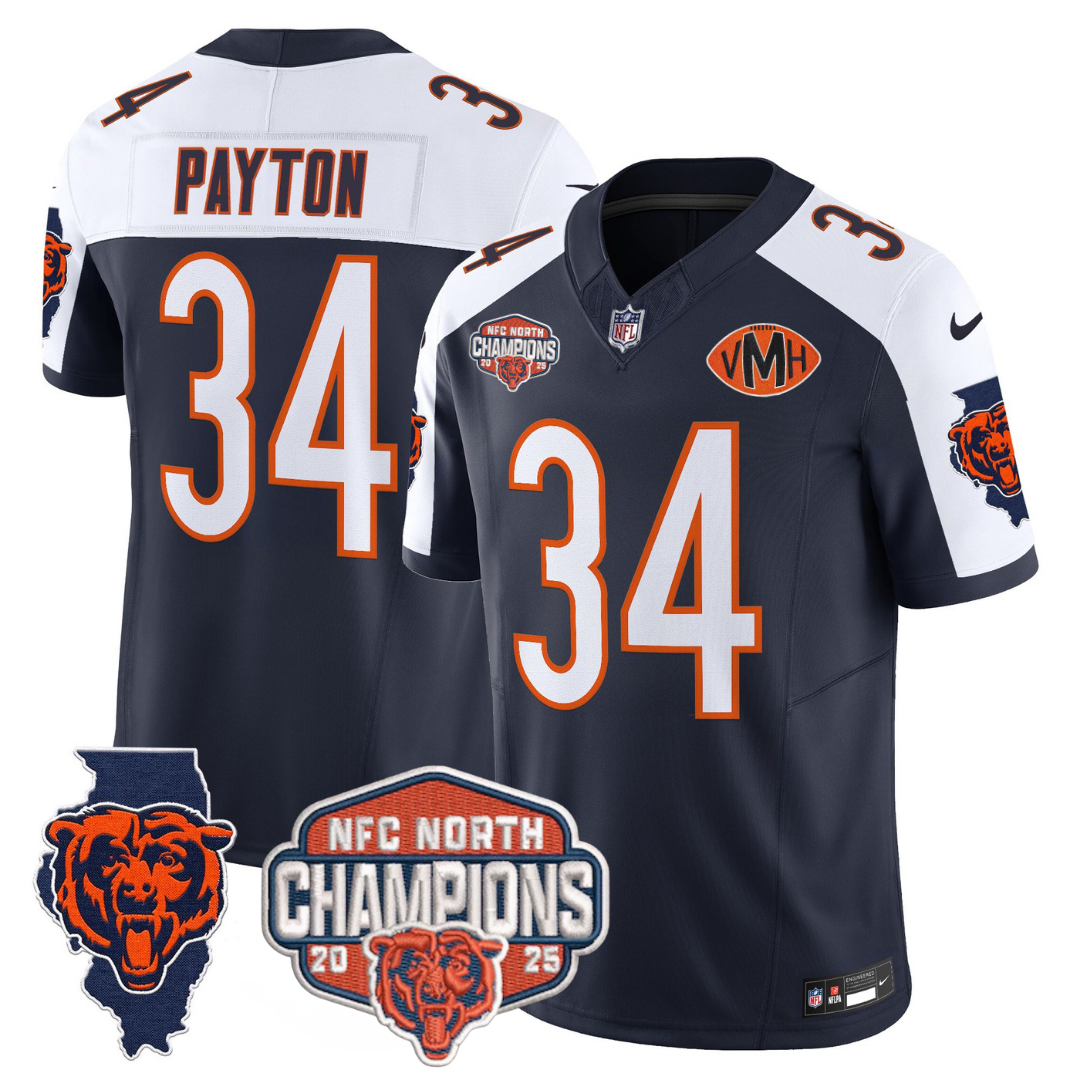 CHI 2025 NFC North Champions Patch Jersey V2 - All Stitched