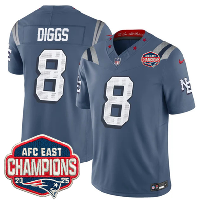NE AFC East Champions Patch Vapor Limited Jersey - All Stitched n3