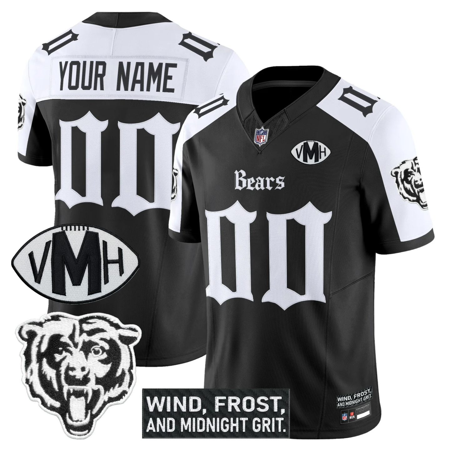 Custom CHI 'Gothic Midway Legacy' VMH Tribute Patch Vapor Limited Jersey - All Stitched