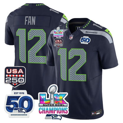 SEA SBLX Champs & US 250th Patch Vapor Limited Jersey - All Stitched