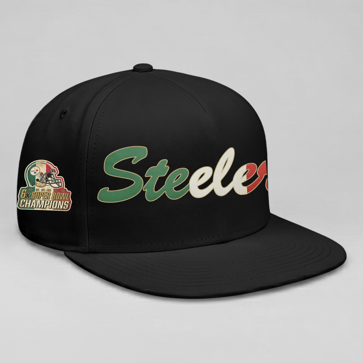 Pittsburgh Steelers Mexico Edition Personalized Snapback Cap - Printed