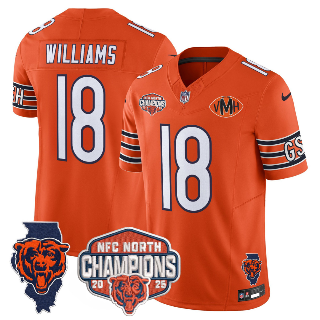 CHI 2025 NFC North Champions Patch Jersey V2 - All Stitched