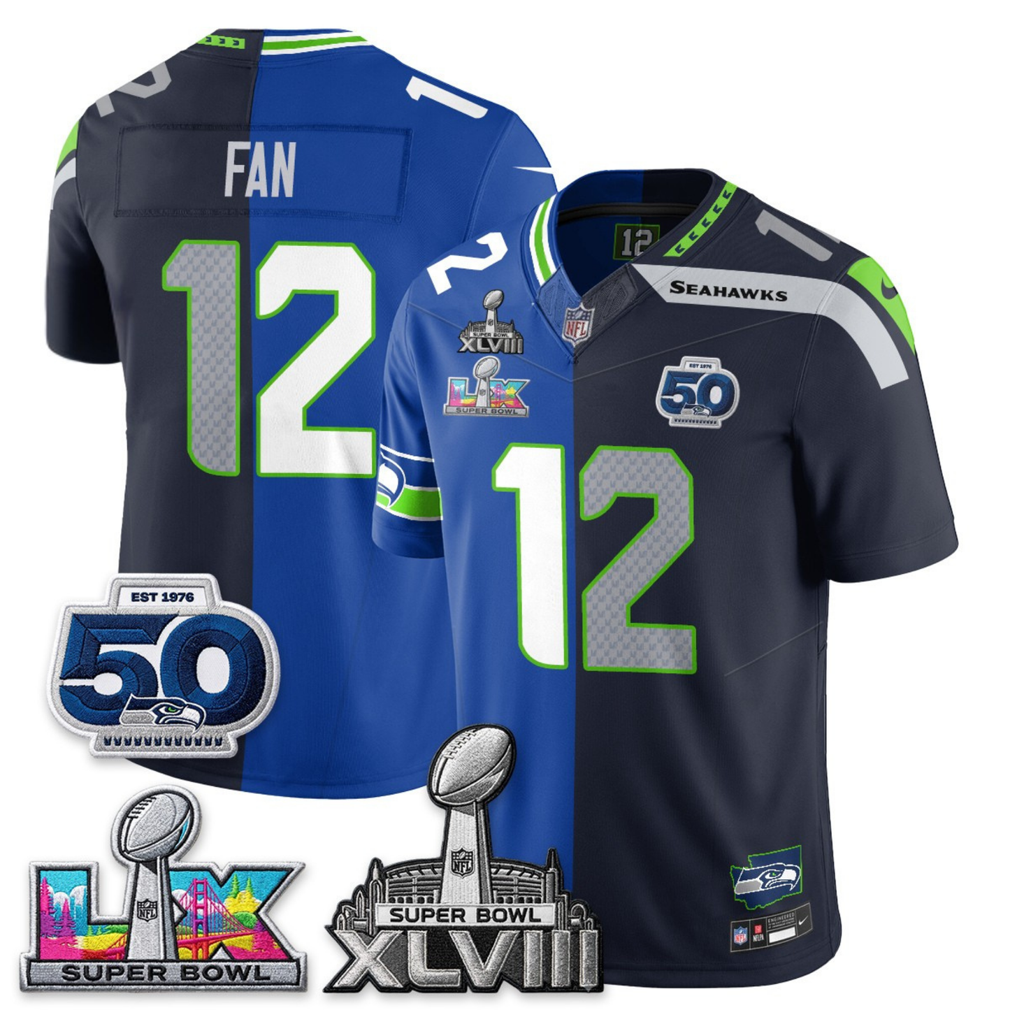 SEA SB LX Champs Split Edition Vapor Jersey - Stitch