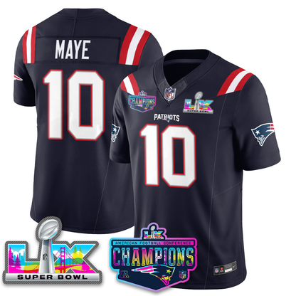 Men' NE 2025 Vapor Jersey - AFC Champions Limited Patch - All Stitched n15