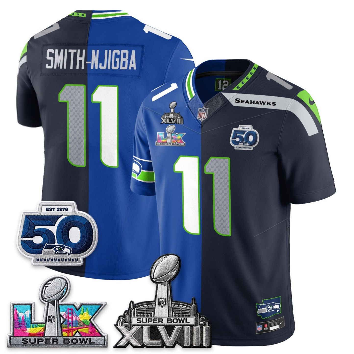 SEA SB LX Champs Split Edition Vapor Jersey - Stitch