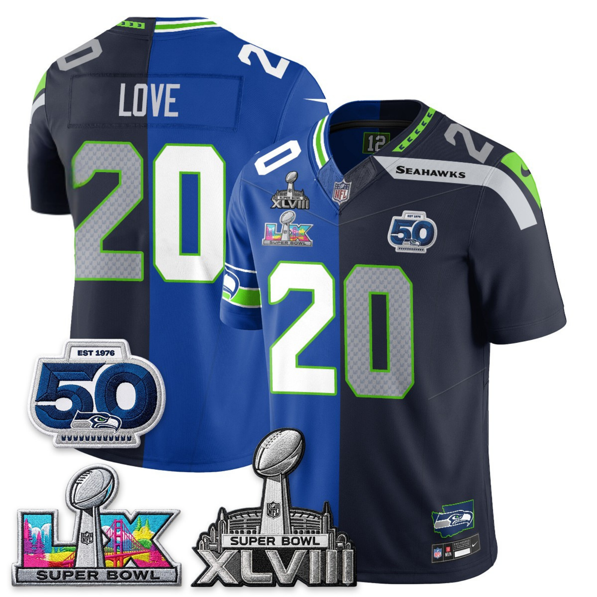SEA SB LX Champs Split Edition Vapor Jersey - Stitch