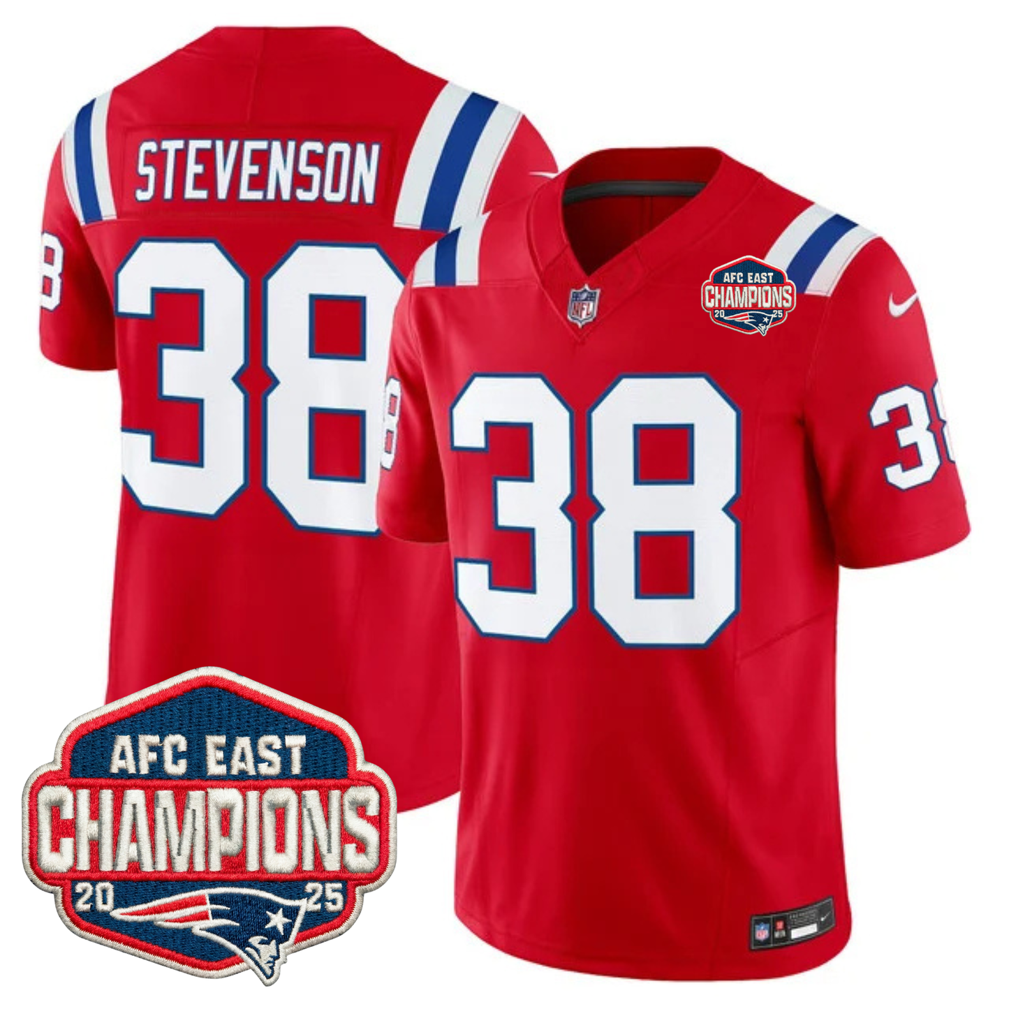 NE AFC East Champions Patch Vapor Limited Jersey - All Stitched
