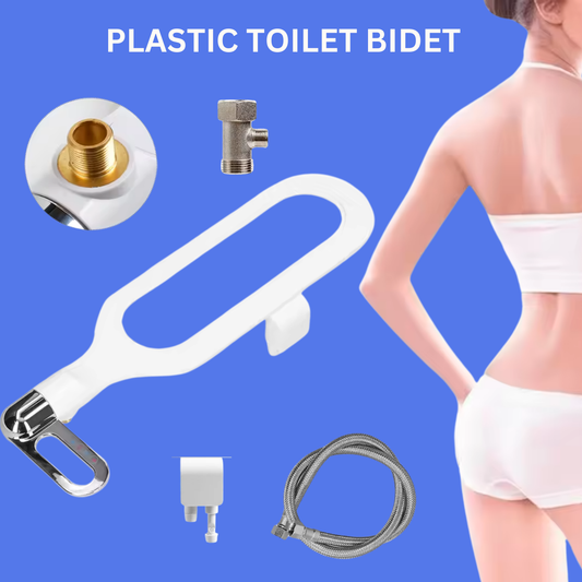 Plastic Toilet Bidet Attachment with Dual Self-Cleaning Nozzles