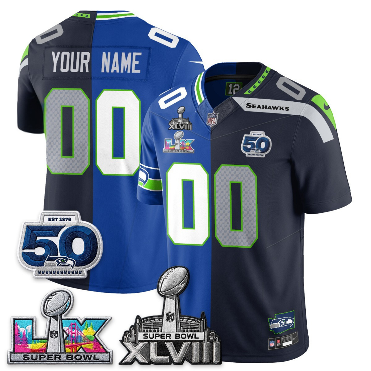 SEA SB LX Champs Split Edition Vapor Jersey - Stitch