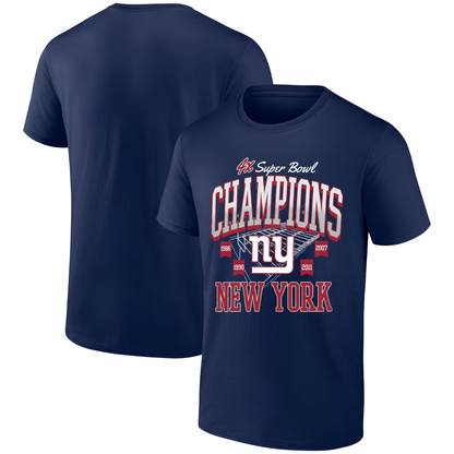 NYG 4x Super Bowl Champions One Side T-Shirt - Printed V1