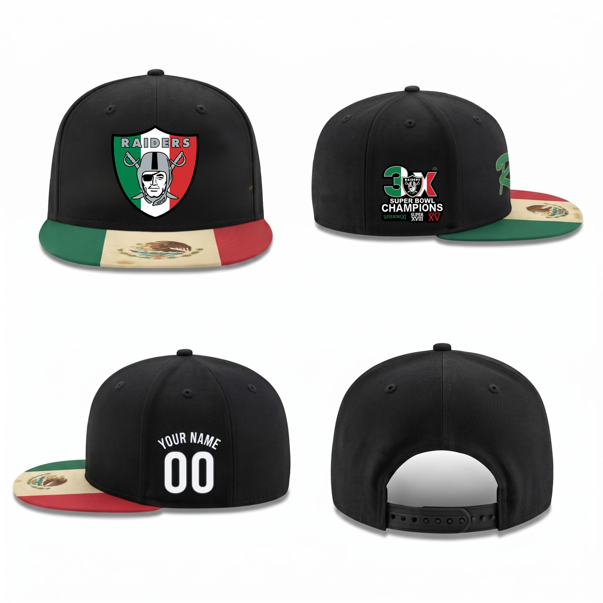 LVR Mexico Edition Personalized Snapback Cap - Printed V1