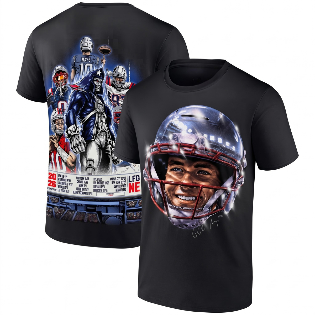 NE Football Legends Stadium Edition 3D T-Shirt - Printed