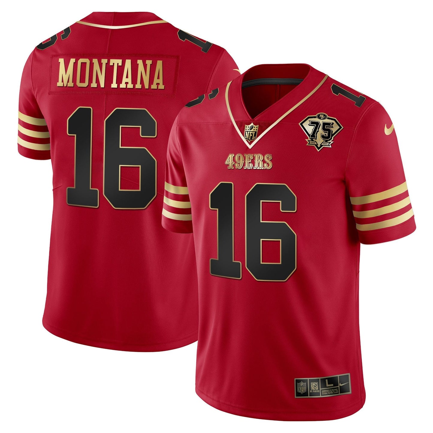 Men's 49ers Vapor Gold Jersey Collection - All Stitched