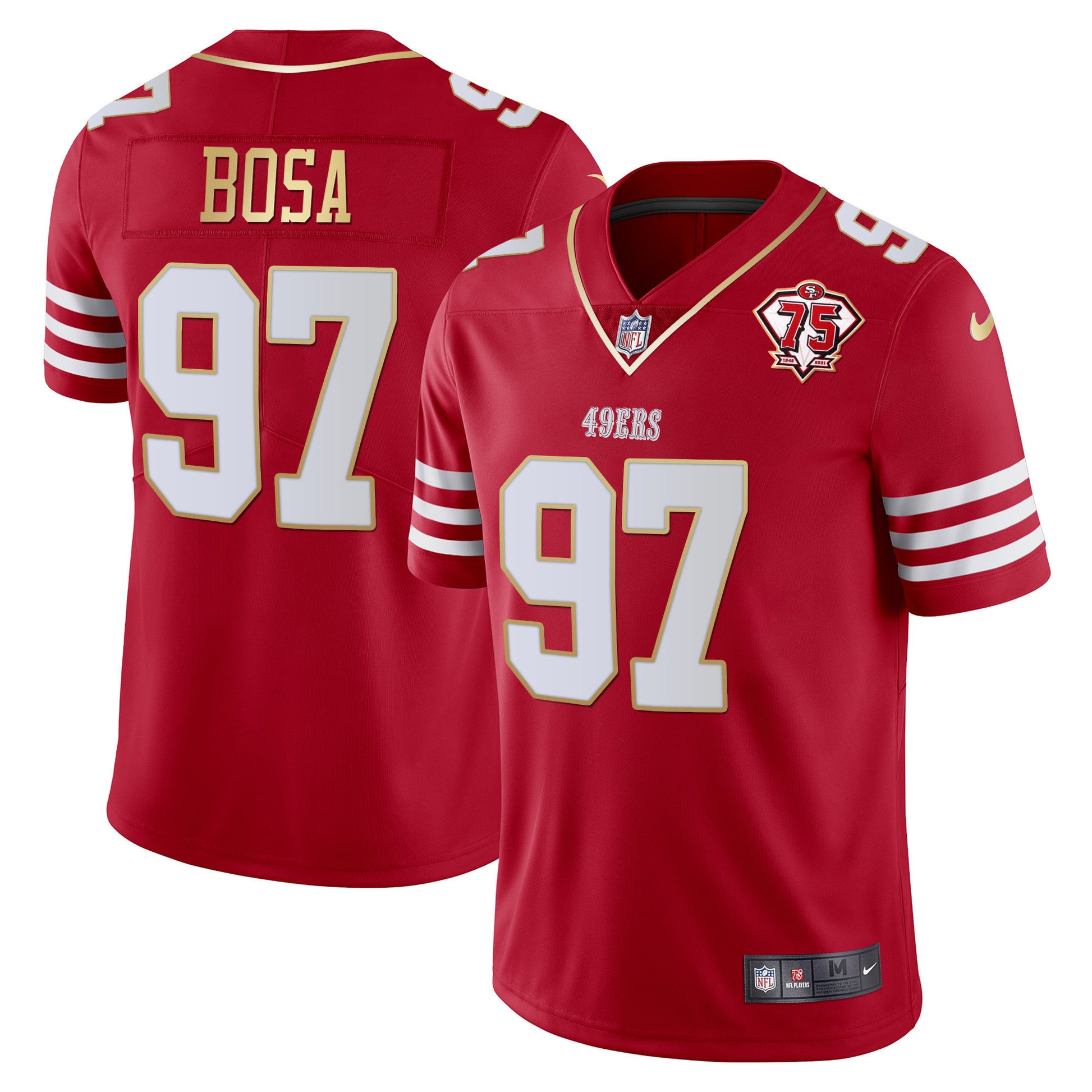 Men's 49ers Vapor Gold Jersey Collection - All Stitched